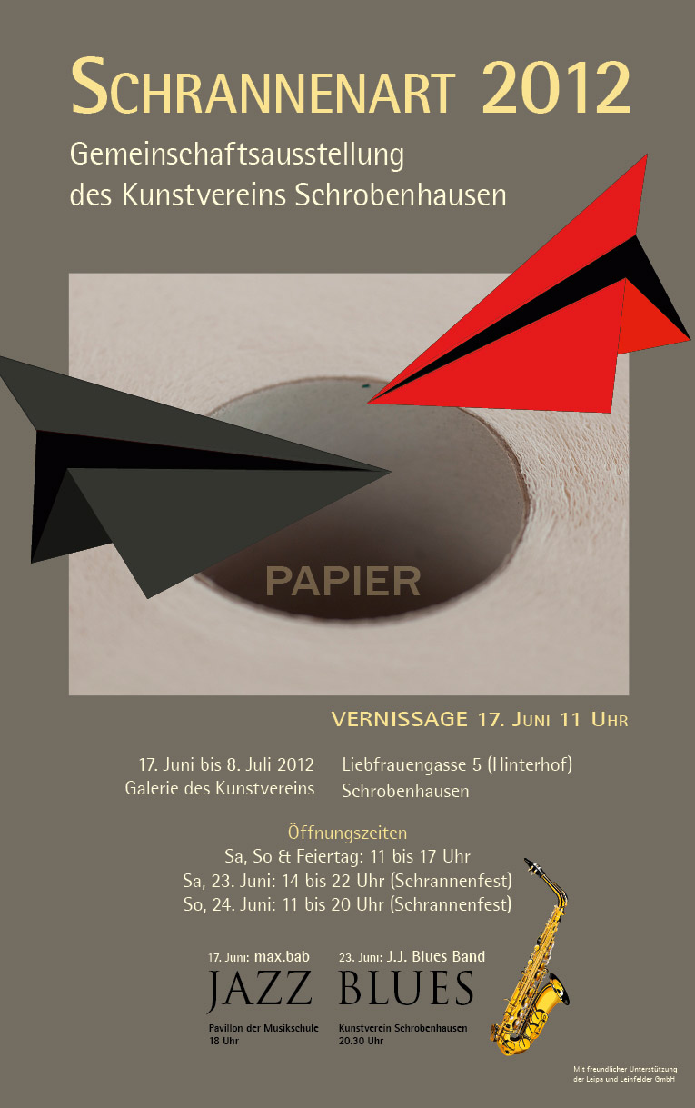 eines der Plakate zu den traditionellen Veranstaltungen des Kunstvereins Schrobenhausen auf dem Schrannenfast